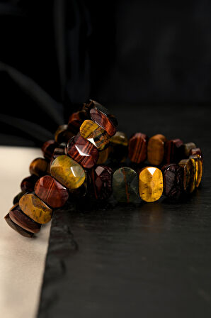 Kaplangözü Multi Özel Kesim Doğal Taş Unisex Bileklik