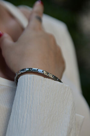 İtalyan Çelik Unisex Bileklik 5mm