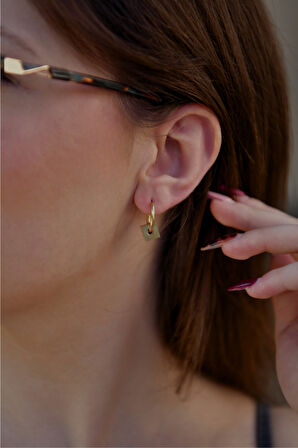 Küp Figürlü Halka Model Çiftlli Kadın Çelik Küpe