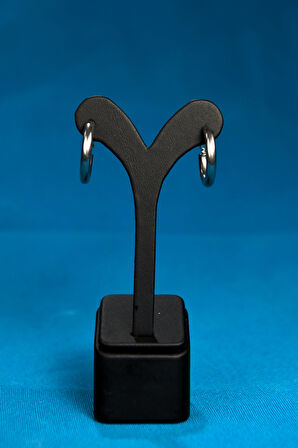 Yaylı Halka Model Çiftli Kadın Çelik Küpe