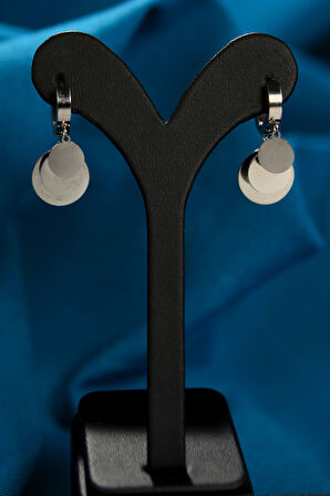 3 Pul Sallantılı Shakira Model Çiftli Kadın Çelik Küpe