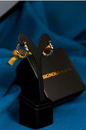 Burma/Burgu Çiftli Kadın Çelik Halka Küpe