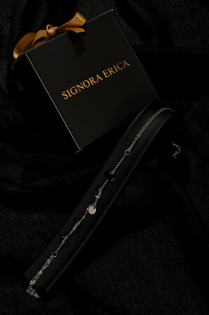 5 Puldan Taşlı Sallantılı Çelik Kadın Şahmeran