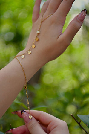 5 Puldan Taşlı Sallantılı Çelik Kadın Şahmeran