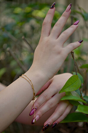 Çift Sıra Dorika Model Kadın Çelik Bileklik