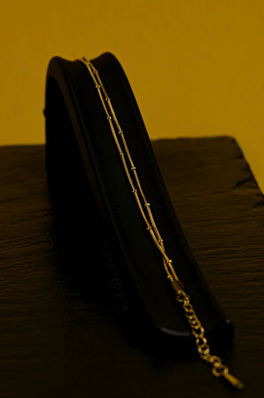 Çift Sıra Dorika Model Kadın Çelik Bileklik