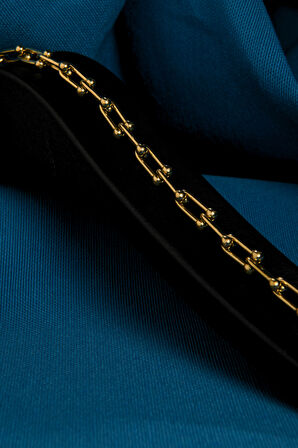 İki Ucu Toplu İç İçe Geçmiş Kadın Çelik Bileklik