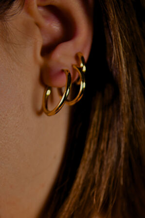 3' lü Set Çift Halka Küpe