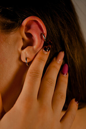 Çiftli Çelik Halka Küpe