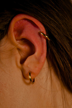 Çiftli Çelik Halka Küpe