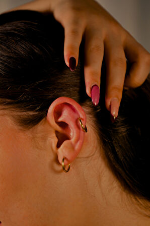 Çiftli Çelik Halka Küpe 16mm