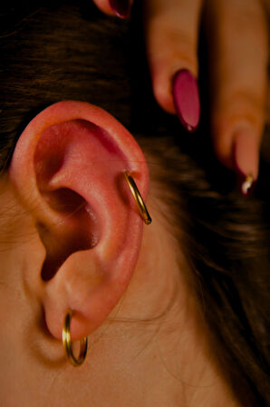 Çiftli Çelik Halka Küpe 16mm