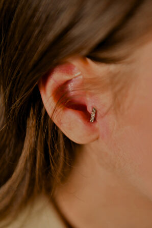 5 Sıra Taşlı Çelik Küpe