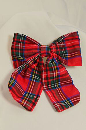 Ekose Desenli Kurdeleli Otamat Toka