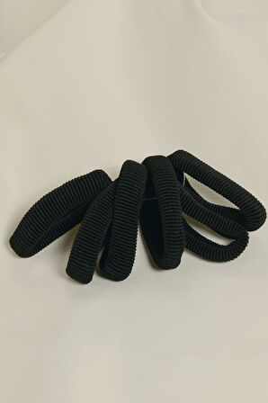 6'lı Siyah Lastik Toka