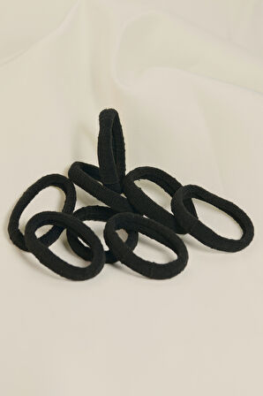 8'li Siyah Lastik Toka