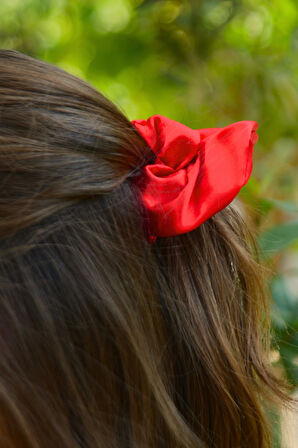 Parlak Kırmızı Simit Lastik Toka