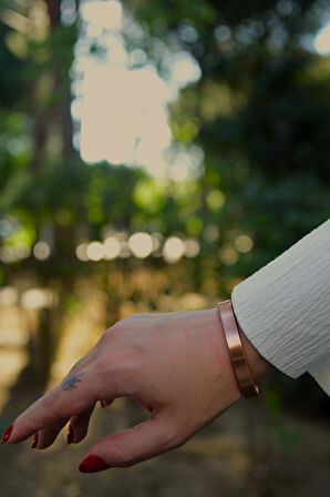 Düz Model Bakır Bileklik