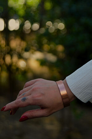 Düz Model Bakır Bileklik