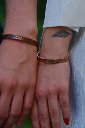 Ceviz Model Bakır Bileklik