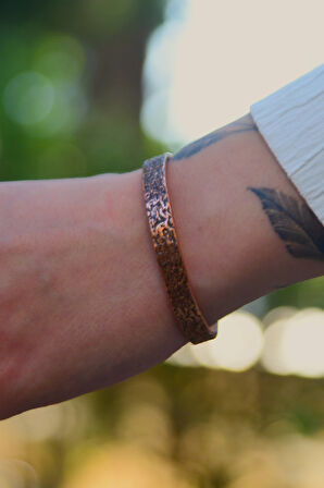 Ceviz Model Bakır Bileklik