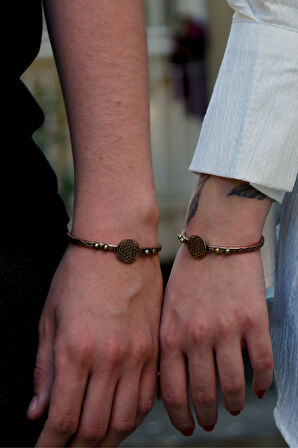 Lotus Çiçeği Model Bakır Bileklik