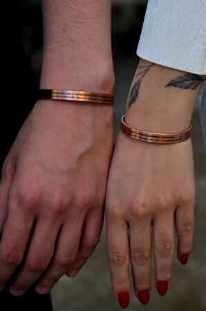 Ayetel Kürsi Yazılı Bakır Bileklik