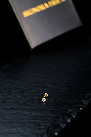 İki Ucu Yuvarlak İçine Giren Taşlı Kaş Piercing