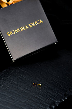 İki Ucu Toplu Yuvarlak Kaş Piercing