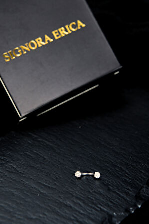 İki Ucu Disko Topu Model Kaş Piercing