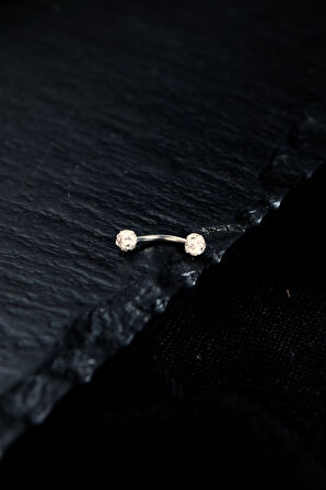 İki Ucu Disko Topu Model Kaş Piercing