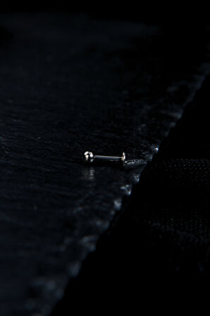 Biri Ucu Düz Bir Ucu Toplu Dudak Piercing 6mm