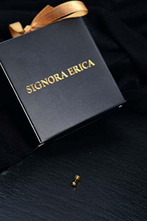 Biri Ucu Düz Bir Ucu Toplu Dudak Piercing 6mm