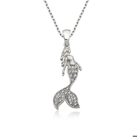 Gümüş Deniz Kızı Kadın Kolye