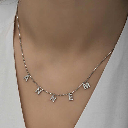 ​Gümüş Annem Yazılı Kadın Kolye