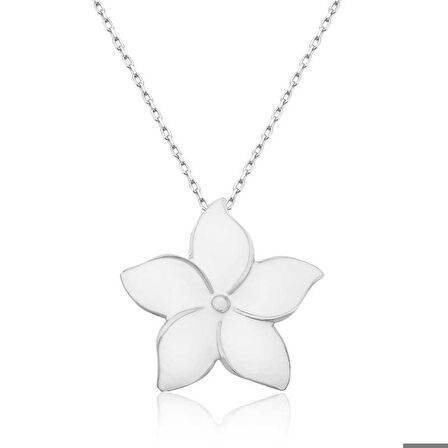 Gümüş Yasemin Çiçeği Kadın Kolye