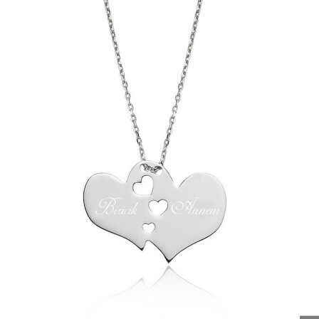 Gümüş Biricik Annem Yazılı Kadın Kolye