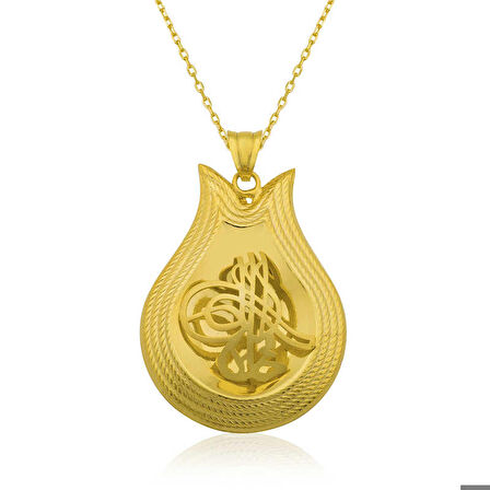 Gümüş Sarı Tuğra Kadın Kolye