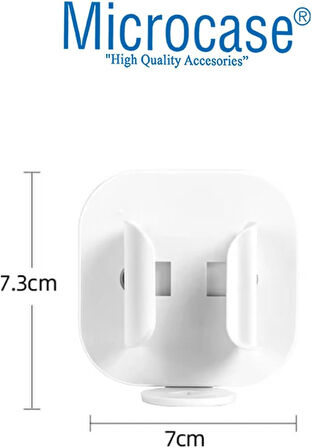Microcase Yapışkanlı Duvara Monte Ayarlanabilir Şarjlı Diş Fırçası Tutucu Stand - BEYAZ AL4801