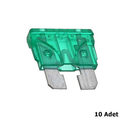 Standart Bıçak Sigorta 10'lu 30 Amper Yeşil