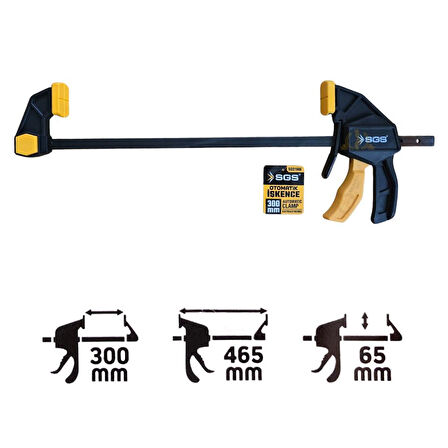 SGS Ayarlanabilir Uçlu Otomatik İşkence 300 mm.  - 1 Adet