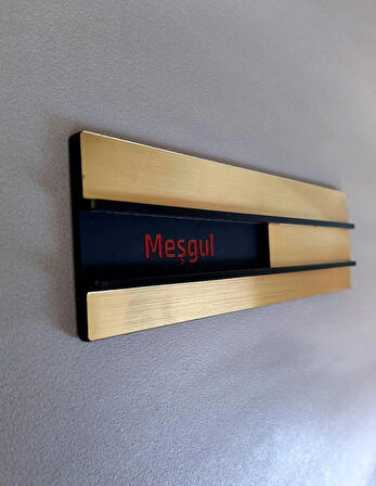 Satine Gold Özel Seri Meşgul & Müsait Levhası