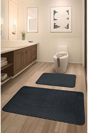 Söğüt Kaymaz Taban, Yumuşacık, Süper Emici 2'li Banyo Paspası Seti