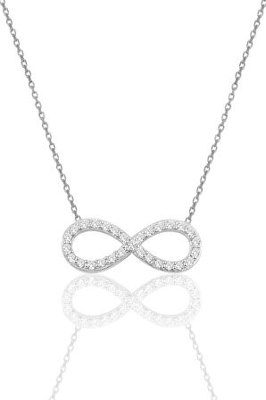 Gümüş sonsuzluk kolye