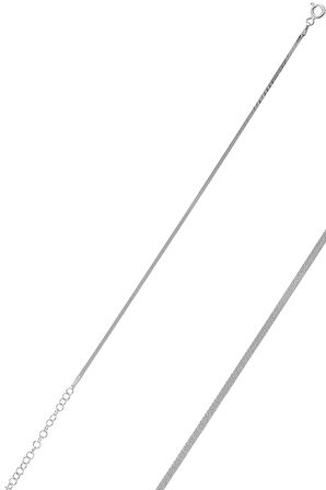Gümüş 1,4 mm kalınlığında italyan yassı bileklik SGTL10096RODAJ