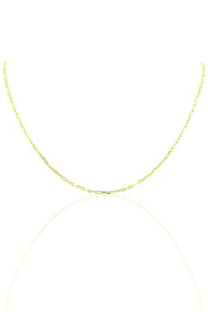 Gümüş 60 cm altın rengi aralıklı figaro zincir SGTL10101GOLD