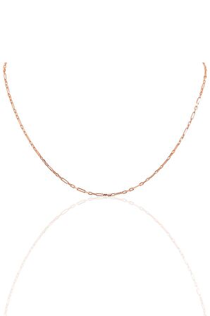 Gümüş 60 cm rose aralıklı figaro zincir SGTL10101ROSE
