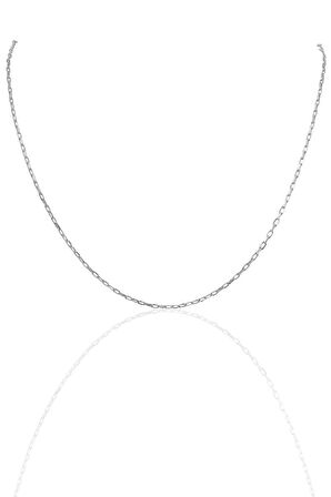 Gümüş rodyumlu 45 cm figaro zincir SGTL10102RODAJ