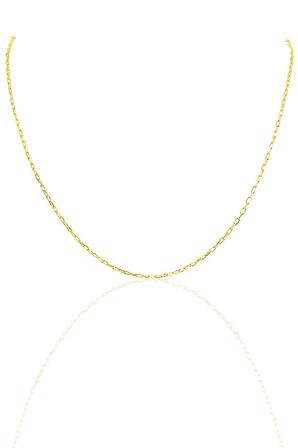 Gümüş altın rengi  60 cm figaro zincir SGTL10103GOLD