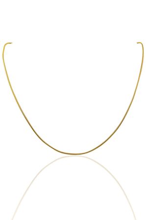 Gümüş yaldızlı 60 cm yılan modeli zincir